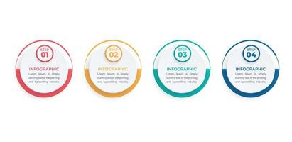 Business data visualization. Process chart. Abstract elements of graph, diagram with 4 steps, options, parts or processes. Creative concept for infographic. vector