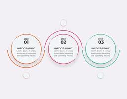 Business data visualization. Process chart. Abstract elements of graph, diagram with 3 steps, options, parts or processes. Creative concept for infographic. vector