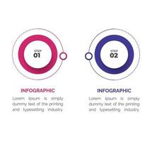 Business data visualization. Process chart. Abstract elements of graph, diagram with 2 steps, options, parts or processes. Creative concept for infographic. vector