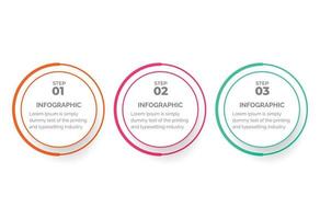 Business data visualization. Process chart. Abstract elements of graph, diagram with 3 steps, options, parts or processes. Creative concept for infographic vector