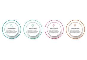 Business data visualization. Process chart. Abstract elements of graph, diagram with 4 steps, options, parts or processes. Creative concept for infographic. vector