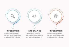 Business data visualization. Process chart. Abstract elements of graph, diagram with 3 steps, options, parts or processes. Creative concept for infographic vector