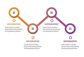 Business data visualization. Process chart. Abstract elements of graph, diagram with 4 steps, options, parts or processes. Creative concept for infographic. vector