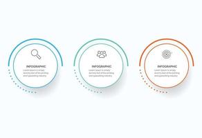 Business data visualization. Process chart. Abstract elements of graph, diagram with 3 steps, options, parts or processes. Creative concept for infographic vector