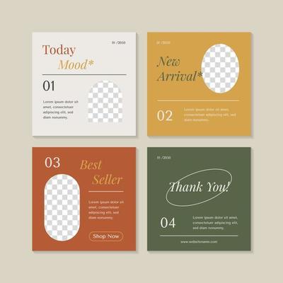 Minimalist social media post template