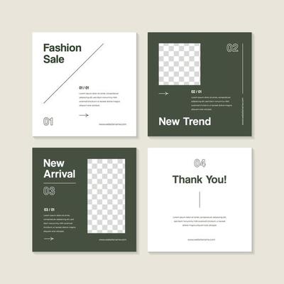 Minimalist social media post template