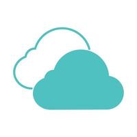 Sky cloud icon, cloud storage symbol, cloud network vector