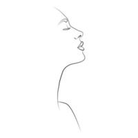 Abstract female portrait. The modern art of minimalism. vector