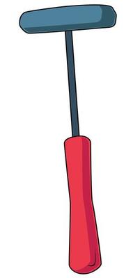 The vector icon, Medical hammer. Neurological hammer.