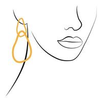 The style of drawing a single line. Linear portrait. vector