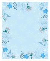 Merry Christmas greeting card with leaves, flowers.