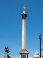 London, Uk, 2015-Nelson's Statue and Column in Trafalgar Square photo