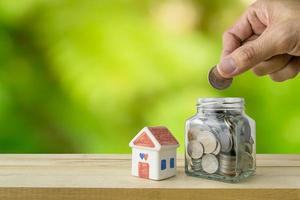 Savings plans for housing ,financial concept photo