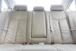 Back passenger seats in modern luxury car
