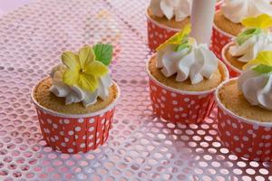 cute and colorful yummy cupcakes tier photo