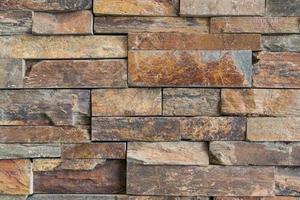 Stone brick texture wall background photo