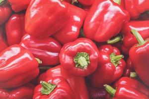Fresh bell pepper background. top view photo