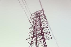 High voltage tower, Electricity transmission power lines photo