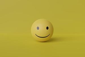Smile emoji background 3d rendering photo