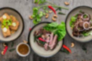 De Focused Abstract Background Of Meal Food photo