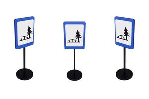 3d render illustration traffic signs of Park photo