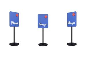 3d render illustration traffic signs of Pharmcy hospital photo