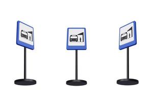 3d render illustration traffic signs of Bus terminal photo