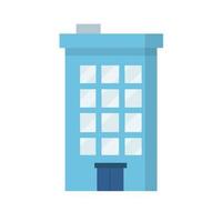 Blue city house. Urban landscape vector