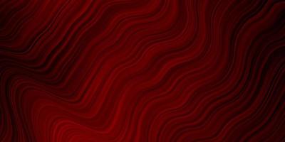 Dark Red vector background with bent lines.