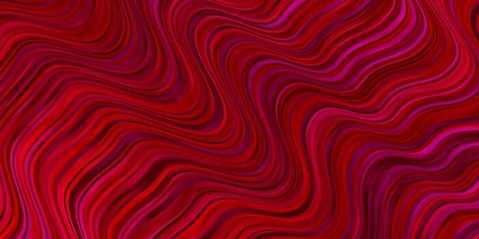 Light Red vector background with curved lines.