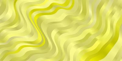 Light Yellow vector pattern with curved lines.