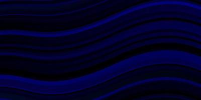 Dark BLUE vector background with bent lines.