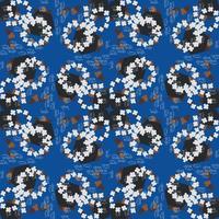 Cute abstract seamless pattern with messy hand drawn geometric shapes. Tile or mosaic pattern. vector