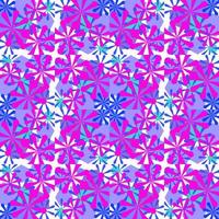 Abstract colorful doodle geometric flower seamless pattern. Floral background. Mosaic, geo tile ornament. vector