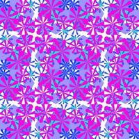 Abstract colorful doodle geometric flower seamless pattern. Floral background. Mosaic, geo tile ornament. vector