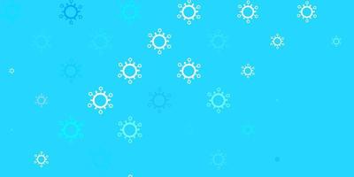 Light blue, yellow vector backdrop with virus symbols.