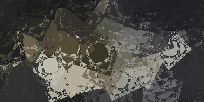 textura de vector gris claro con triángulos al azar.