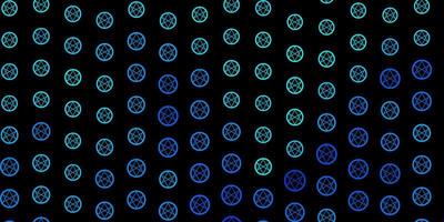 Dark BLUE vector pattern with magic elements.