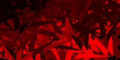 Dark green, red vector background with polygonal forms.