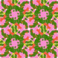 Cute abstract seamless pattern with messy hand drawn geometric shapes. Tile or mosaic pattern. vector