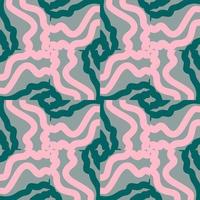 Cute abstract seamless pattern with messy hand drawn geometric shapes. Tile or mosaic pattern. vector