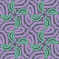 Hand drawn abstract seamless pattern with cute arches tile. Retro backdrop for wrapping paper, textile, fabric, web, card. vector