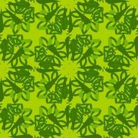 Abstract colorful doodle geometric flower seamless pattern. Floral background. Mosaic, geo tile ornament. vector