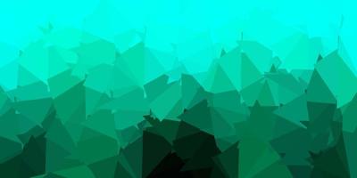 Dark green vector triangle mosaic backdrop.