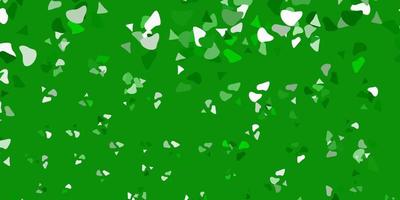 Light green vector backdrop with chaotic shapes.