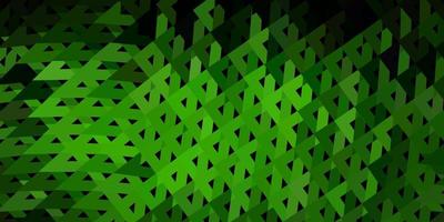 Dark green vector polygonal background.