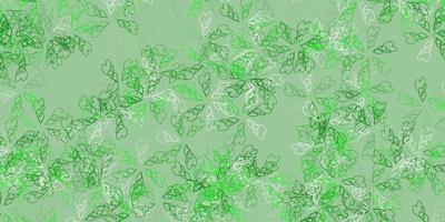 Light green vector abstract artwork with leaves.