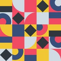 Modern geometric abstract vector pattern with simple shapes and colorful palette. a texturecomposition for wallpaper design, branding, invitations, posters, textile and illustrations Style