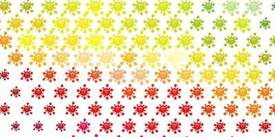 Light Multicolor vector pattern with coronavirus elements.