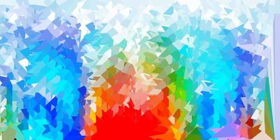 Telón de fondo de mosaico de triángulo vector multicolor oscuro.